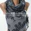Long Scarf or Shawl or Neck Wrap. Mothers Days Scarf. Fall oversize scarf wrap. Turquoise and Beige.