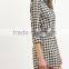 Hot Seller Slim Pencil Women Dress,grid Patterned Women Dress Shirts