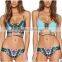 2016 fashion sexy push up straps women bikini swimwear bathing suit bikini with decorated bra