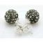 shamballa earring silver jewelry #117