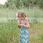 Wholesale China Factory Grey and Blue Print Mommy and Me Dress