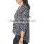 Womens Long Sleeve Chiffon Floral Printed Blouses Top Quality Ladies Latest Blouse Design Pictures