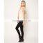 SJ323-01 Real Fur Vest Chinese Fur Raccoon Trim with Body Rabbit Fur
