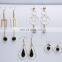 Contracted Han Guoer nail female long tassel earrings hand geometry eardrop asymmetric earrings wholesale pearl earrings