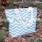 Popular Monogrammed Bag Chevron Canvas Beach Bag With White Rope