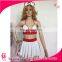 Popular White Sexy Nurse Costume Dress for Lady Halloween linger