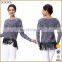 Wholesale Long Sleeve Grey Winter Lady Blouse