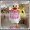 Funny Daisy duck mascot costume, plush animal cartoon figure costume