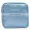 custom foaming satin cosmetic bag with embroidery logo makeup zipper bag wholesale