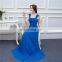 Chiffon Royal Blue Long Bridesmaid Dresses Floor Length Scoop Neck With Spaghetti Straps Brides Maid Dresses Free Shipping