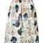 polyester fabric cute cat animal printed high waist fancy skirt designs plus size women dress 2016