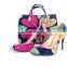 African wax shoes and bags holland and super wax high heel shoes matching bags for party