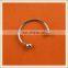 fashion silver round version metal trim open ring with ball custom for garment