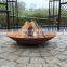 Rust Fire Bol Corten Steel Wood Burning Fire Pit with base