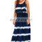 Loose Sleeveless Women Plus Size Tie-dye Summer Dress Ladies Casual Sexy Slip Dress Maxi Dress