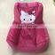 Cute pink dog sofa chair short plush and polyester oxford material pet sofa