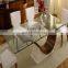 glass top desk