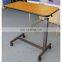 Good Quality Adjustable Height Hospital Overbed Table With Wheel