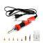 FRANKEVER electric heating soldering iron 6 TIPS kit wood pyrography kit woodburning pen