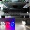 1 Pair 2 Functions Auto LED DRL Daytime Running Light For Peugeot 207 2009 - 2012 2013 Car Angel Eyes Fog Lamp Foglight
