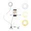 New style Fashion  Personality LED selfie light ring with phone holder for live and make up