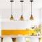 Тонхуа Modern Color Metal Shade Э26 Э27 Разъём для ламп Подвесной светильник Круглый плетённый кабель Домашний декор Потолочный светильник