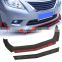 Honghang Front Lips, Gloss Black+Red Universal Front Bumper Lips Spoiler For All Coupes And Sedans