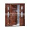Walnut solid wood entry door wrought iron wood double door entrance door