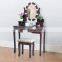 Brown Dressing Table with Stool and LED Lights with 5 Drawers and Mirror Dresser Furniture Dresser Makeup Table