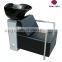 Modern Black salon equipment massage Backwash Shampoo Unit Hair Wash Chairs with bowls sink