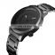 CADISEN 9056 Trendy analog quartz men silicone bracelets stainless steel back made in china black wrist watch