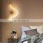 New Design Note Wall Lamp Art Living Room Background Stair Decor Mounted Lighting Modern Corridor Aisle LED Line Wall Light