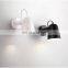 Nordic modern metal white and black bedroom living room decorative stroboscopic led wall sconce