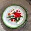Colorful enamel round tray with spraying decoration