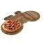 Wholesale Custom New Design Bicycle Shape Acacia Wood Serving Tray Pizza Cutting Board wiht Groove