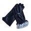 Fashion Sheepskin Leather Gloves With Rabbit Fur Lining Custom Men Black Gloves Winter Warm Waterproof