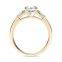 Three stone diamond ring 18K gold ring setting