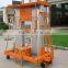 10m hydraulic aluminum alloy double mast lift platform/ aerial man working platform lift