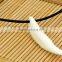 2015 Unique Design Tibet Style Beige Wolf Teeth Pendant Necklace men crystal wolf tooth pendant