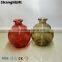 Red Glass bottle For Flower 490ml Clear Coating Glass Vase