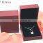 Fashion Elegant Art Paper Packing Plastic Jewelry Pendant Box with Black Velvet Lining T978P
