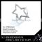 Silver puzzle ring Star designs rings for girls wear in school rhodium platting rings for Chritmas gifts