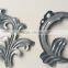 made in china decorative wrought iron stamping ornament /new wrought iron gate ornament cast stamping flower and leaf