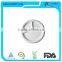 D263.5mm size 3 compartment round plates disposable tableware