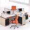 Movable 4 seat Office Workstation Cubicle with three drawers ( SZ-WS451)