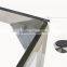 Foshan Factory Supply Natural White Marble Top Stainless Steel Dining Table