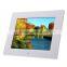 Ultrathin 8 inch HD LCD Digital Picture Photo Frame Alarm Clock MP3 MP4 Movie Player with Remote Control Black/White
