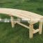 outdoor wooden garden bench round