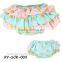 Lovely baby clothing gold dot ruffle bloomer cotton underwear wholesale