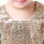 popular sequin Aqua kids wear summer children boutique clothing girl back to school dress Children Frocks Designs